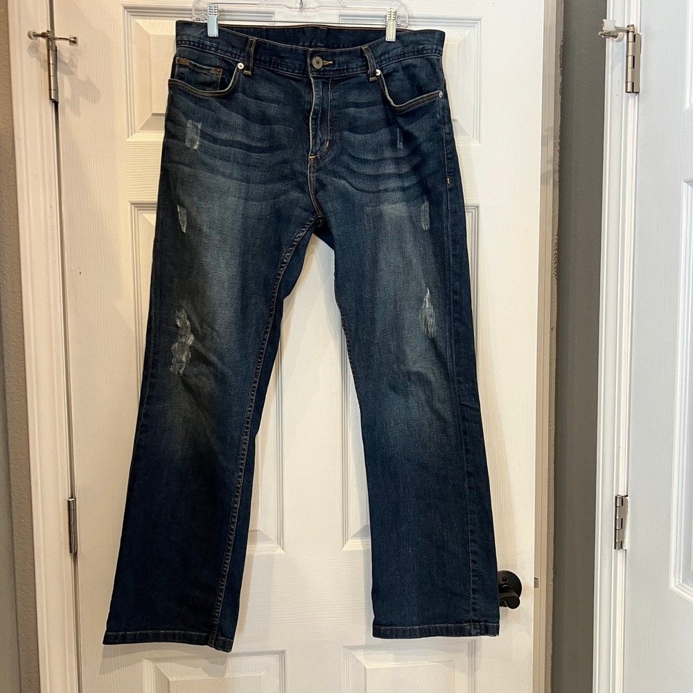 Armani Exchange AX709 Jeans Cotton Dark Destroy Distressed Rugged Casual Y2K 34